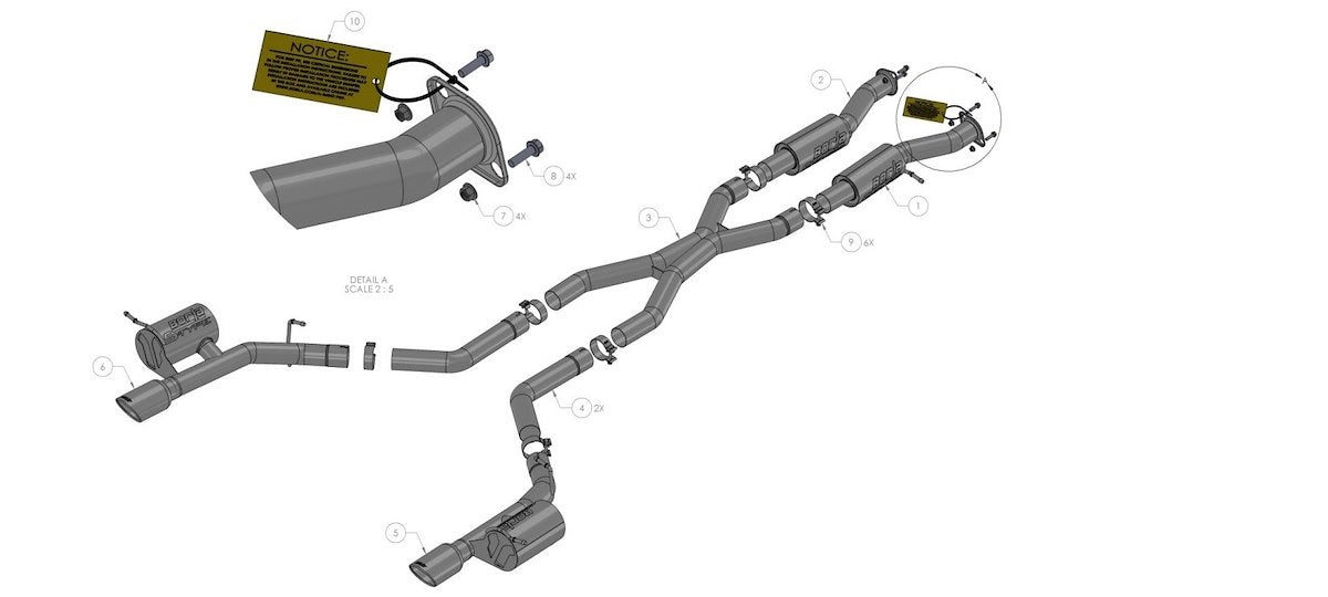 Borla Exhaust System Kit 140888 product image 2