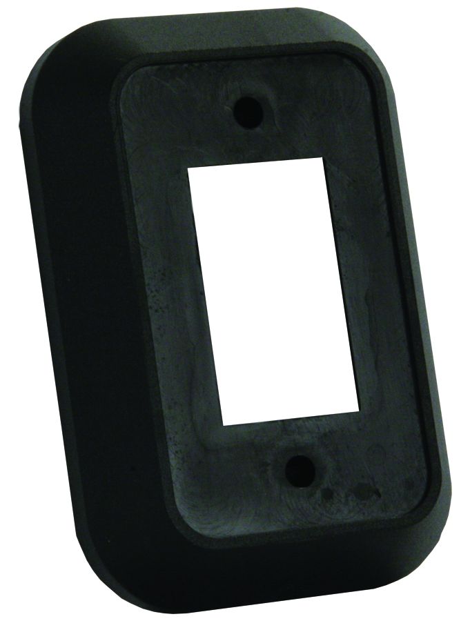 JR Products Switch Plate Cover, 3/8 in Deep, Black - 13495