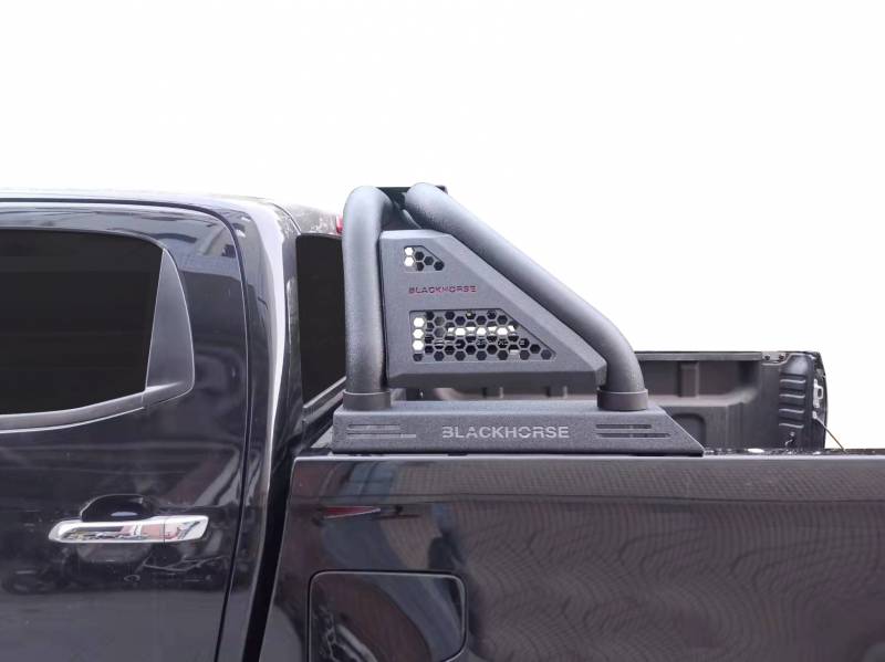 Black Horse Offroad Truck Bed Bar, 3 in Diameter Tube Style, Black, Steel - RB01MT