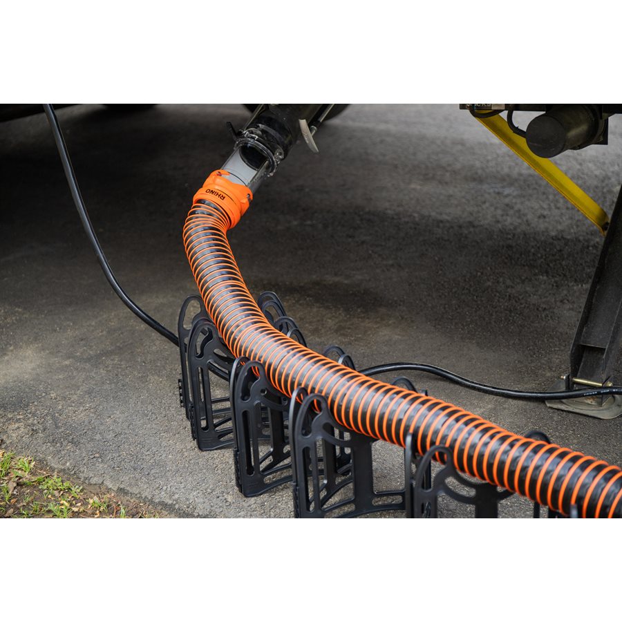 Camco Sewer Hose Support, Holds 15 ft Hose, Black - 43041