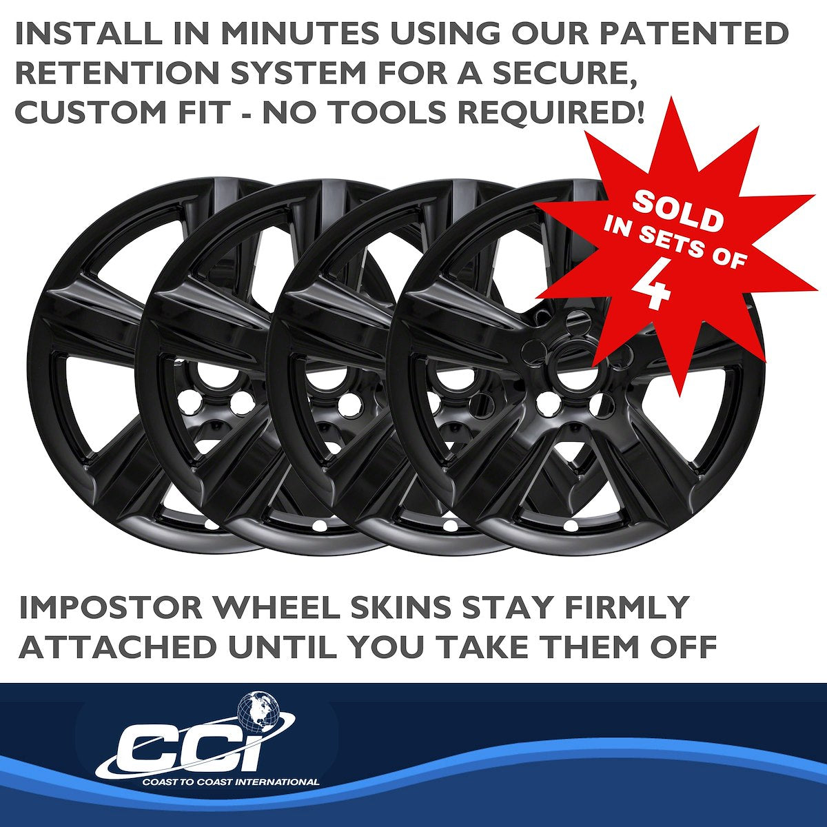 Coast2Coast Wheel Skins & Styled Wheel Covers IWCIMP408BLK product image 4