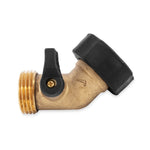 Camco Fresh Water Fill Hose Shut Off Valve, 45 degree Valve, Brass, Complies With CA and VT Regulations For Brass Content - 20173
