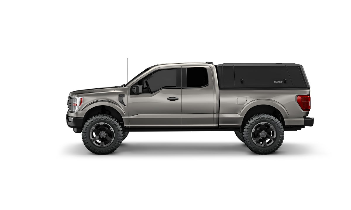 SmartCap Truck Cap, Holds Up To 330 lb When Moving And 770 lb When Parked, Matte Black, Stainless Steel - EA0319-MB