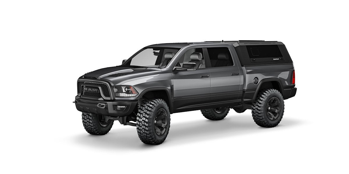 SmartCap Truck Cap, Holds Up To 330 lb When Moving And 770 lb When Parked, Matte Black, Stainless Steel - EV1007-MB