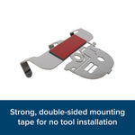 Camco Key Storage Case, 6 in Length x 4-1/4 in Width x 1-1/4 in Depth, Stainless Steel, With 3 Hooks And Double Sided Mounting Tape - 53368
