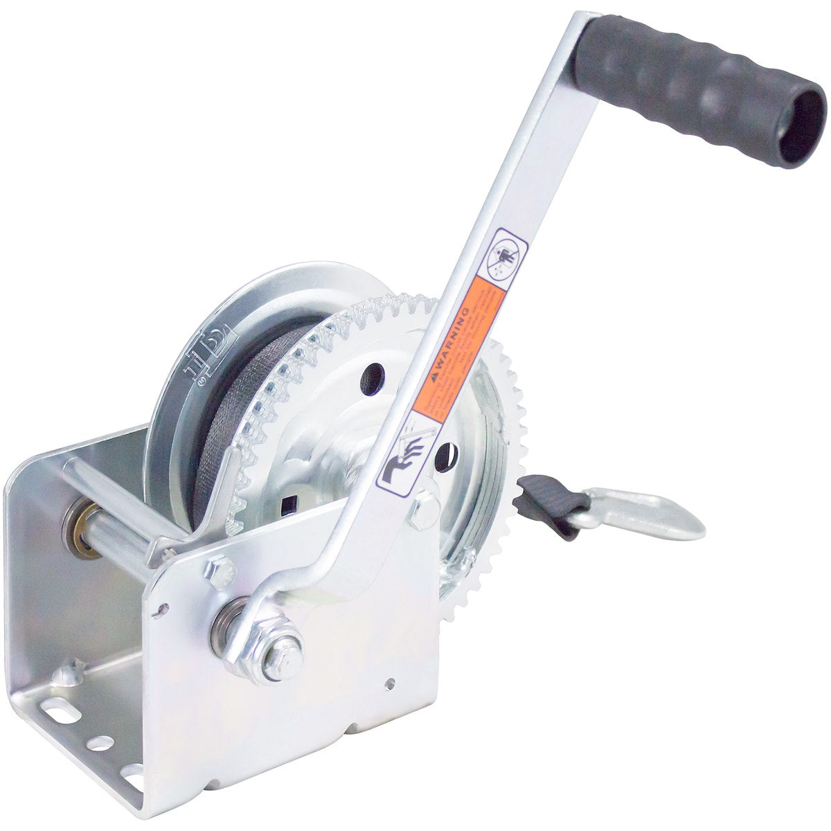 Dutton Lainson Corp Trailer Boat Winch, 1800 lb Line Pull Capacity, 2 in Width x 20 ft Length Polyester Strap With Snap Hook - 16624