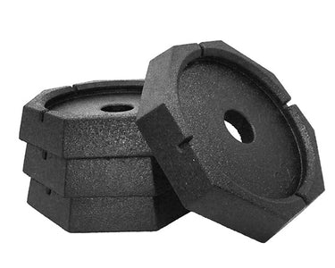 SnapPad Leveling Jack Foot Pad, Fits 9 in Round Jack ft, 11 in Diameter, Black, Set Of 4 - XTRSP4
