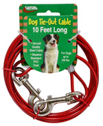 Valterra Pet Leash, Cable Type For Dogs Up To 100 lb, 10 ft Length, Red - A10-2010VP