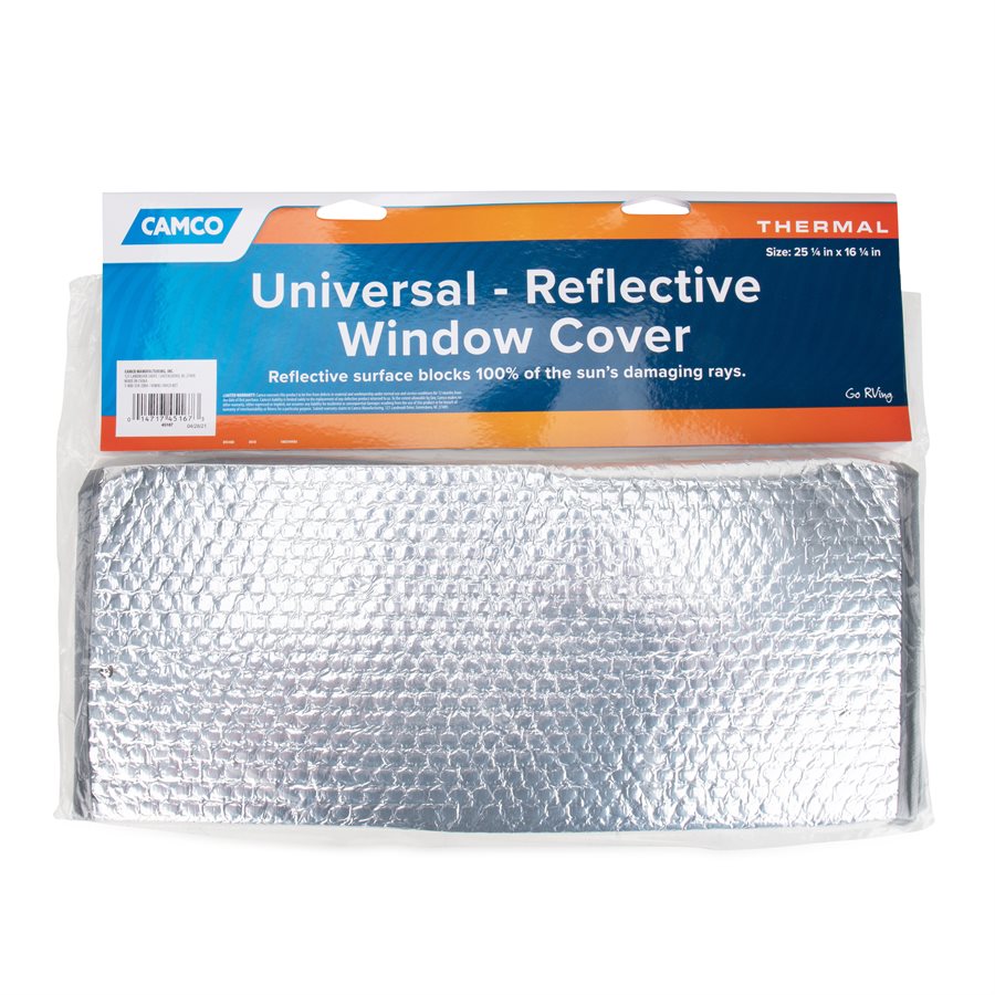 Camco Window Shade, 25-1/4 in Width x 16-1/4 in Height - 45167