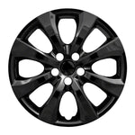Coast2Coast Wheel Cover, 16 in, Painted Glossy Black, Set Of 4 - IWC54216BLK
