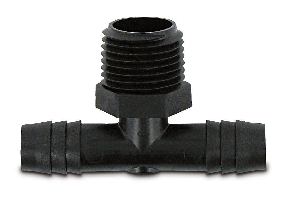 Valterra Fresh Water Fitting, 1/2 in Male NPT x 1/2 in Barb x 1/2 in Barb - RF849