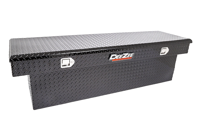 Dee Zee Tool Box, Red Label, Black Gloss Powder Coated Aluminum, 20 in Length x 69-3/4 in Width x 19-1/4 in Height - DZ8170DB