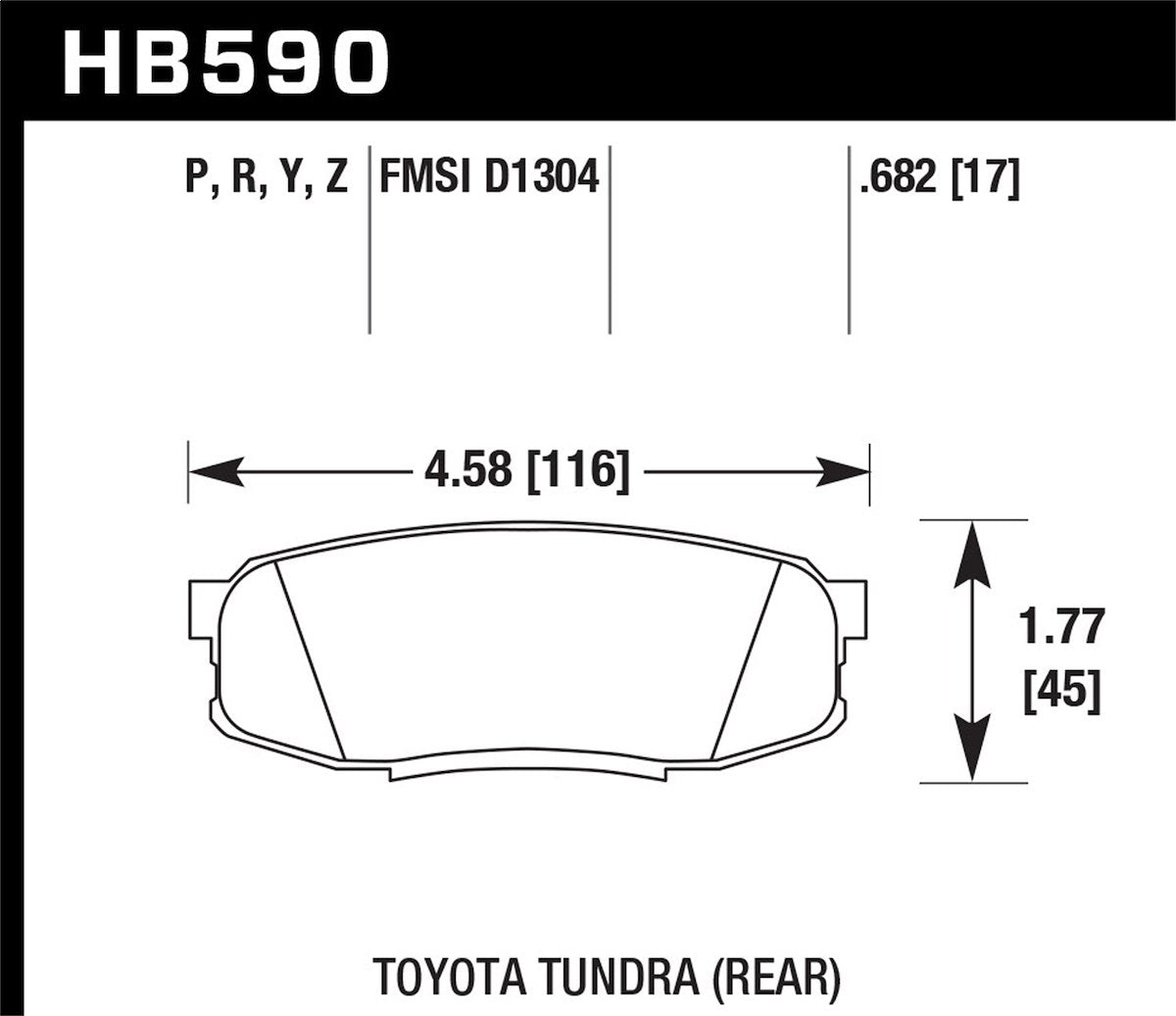 Hawk Performance Disc Brake Pads HB590Y.682 product image 2