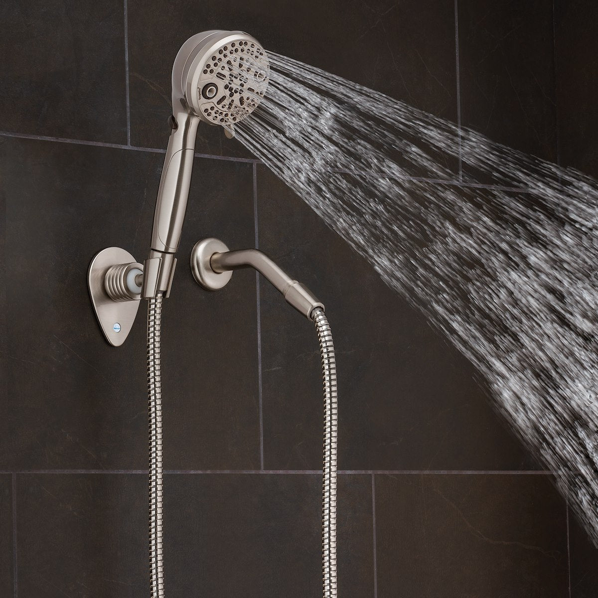 Oxygenics/ ETL Shower Head, Hand Held With 72 in Hose, With 5 Function Spray Settings, 3-3/4 in Outer Diameter - 87464