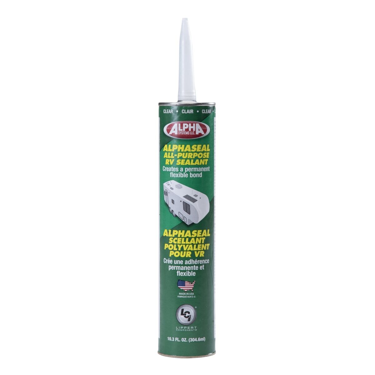 Lippert Caulk Sealant, N2100 Alphaseal, Alpha Systems N210005TLCI, 10.3 oz Cartridge - 862224