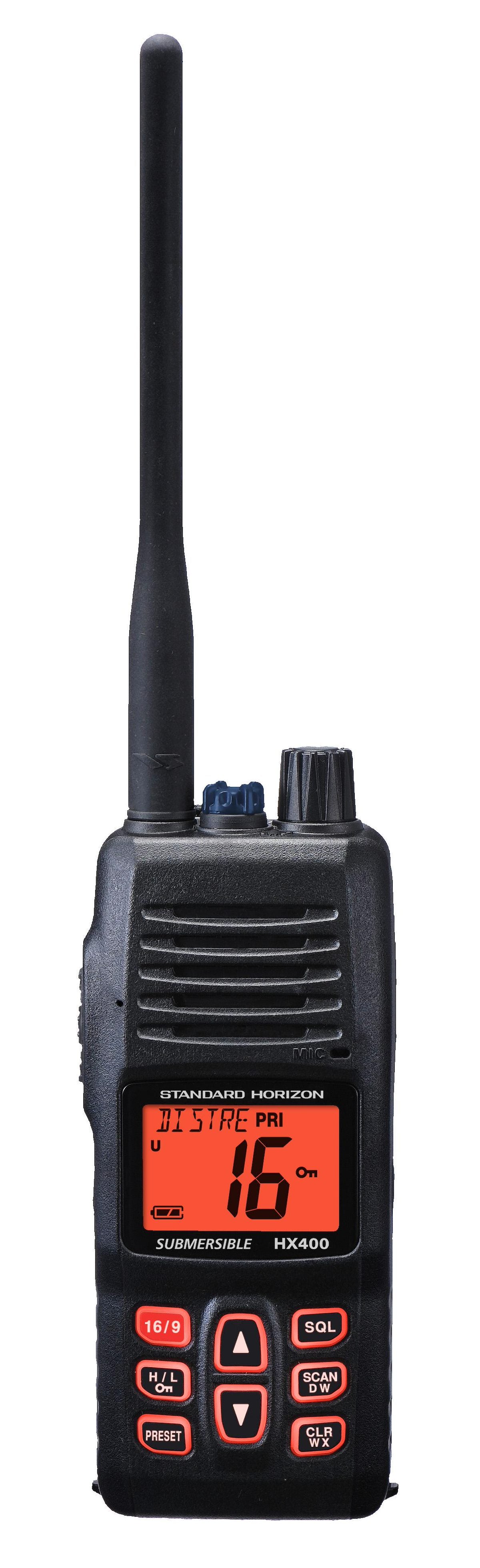 Standard Horizon VHF Radio, HX400IS, 5/1 Watts, Black - HX400IS