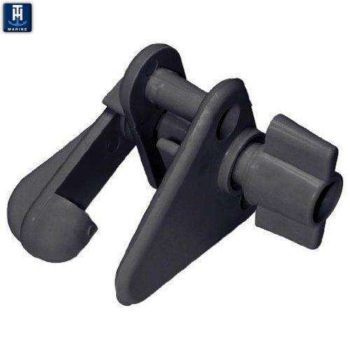 T-H Marine Pontoon Boat Gate Latch, For Use With 1 in/1-1/8/1-1/4 Square Tube Pontoon Boat Gate, Black - GL-1-DP