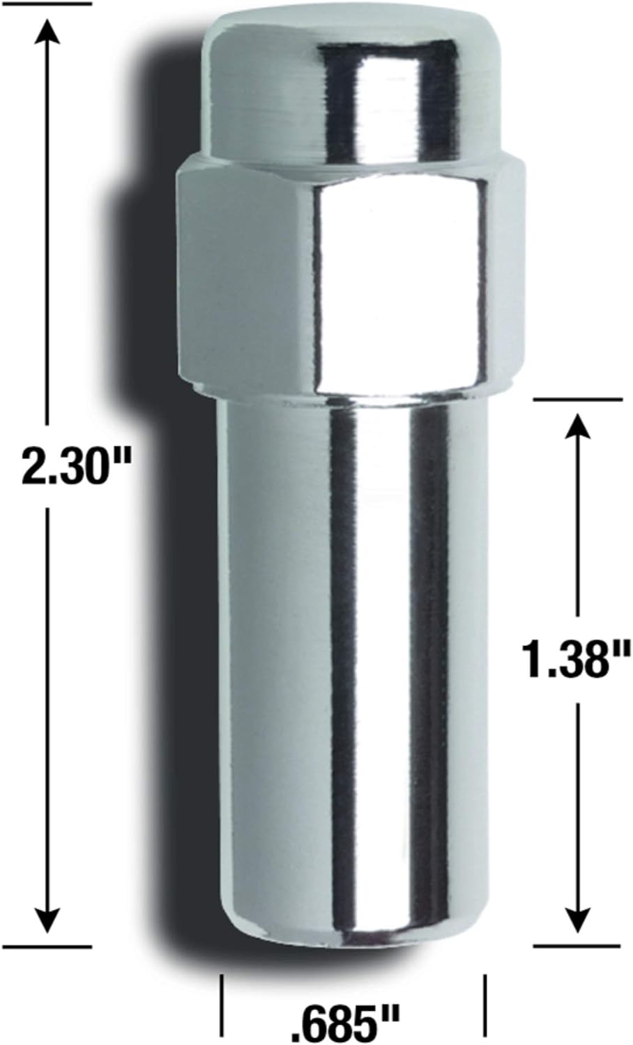 Gorilla Lug Nut, 7/16 in x 20 Thread Size, 1.38 in Mag Shank, 2.3 in Overall Length, Pack of 4 - 84177B