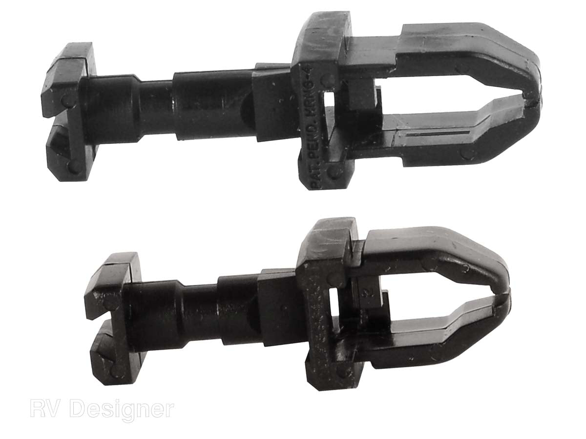 RV Designer Refrigerator Vent Door Latch, Black, Set of 2 - E377