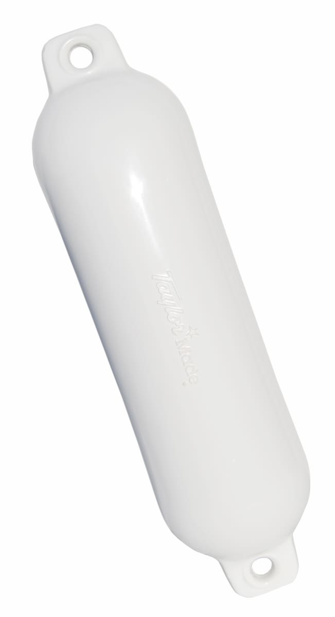 Taylor Made Boat Fender, White, 4-1/2 in Diameter x 16 in Length For 10 ft To 15 ft Boat - 1021