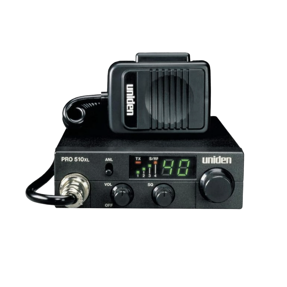 Uniden America CB Radio, -30 To 50 degree Celsius, 13.8 V DC Input Voltage, 4-1/2 in Width x 6-3/4 in Depth x 1-3/8 in Height - PRO510XL