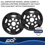 Coast2Coast Wheel Skin, 17 in, 5 Spokes, Gloss Black, Set Of 4 - IWCIMP411BLK