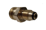 MB Sturgis Propane Adapter Fitting, Male Soft Nose POL x Male ACME Type 1, Brass - 204128-MBS