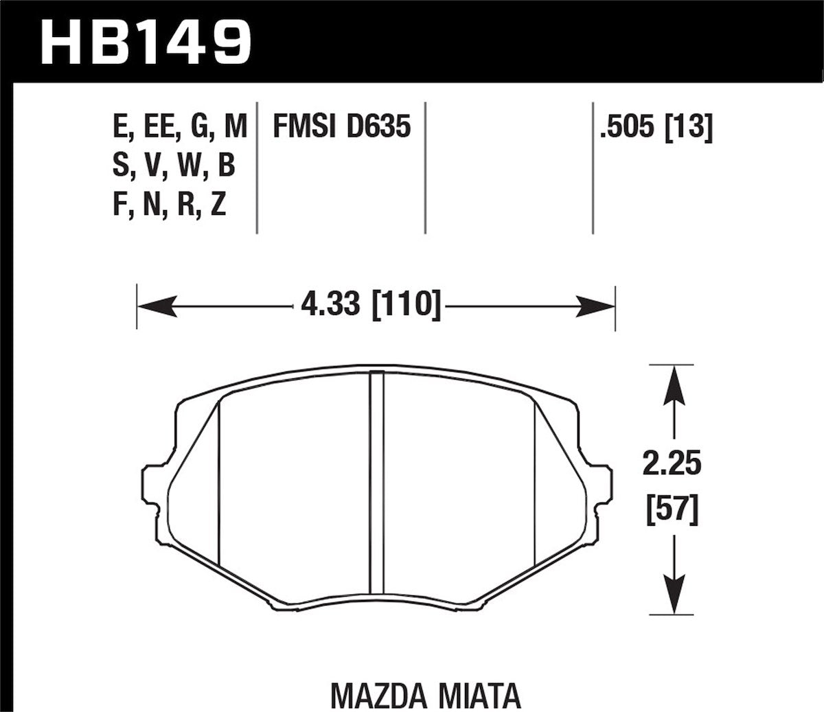 Hawk Performance Disc Brake Pads HB149G.505 product image 2