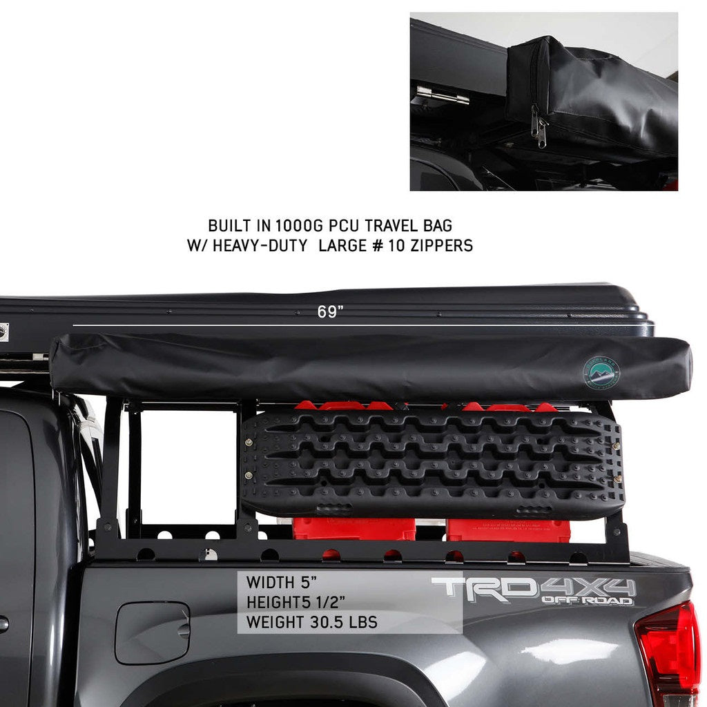 Overland Vehicle Systems Awning, Nomadic 270LTE, 75 Square ft of Cover, 280G Poly Cotton - 19679907
