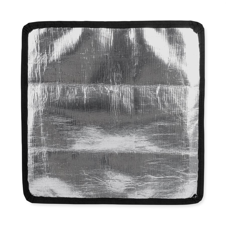 Camco Roof Vent Insulation, For 14 in x 14 in Vents, 16-1/4 in Length x 16-1/4 in Width, Black Nylon Ripstop And Silver Reflective Backing - 45149