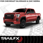 TrailFX Nerf Bar, TrailFX A4 Series, 4-1/2 in Hexagonal Straight, Titanium Black - AL4006B