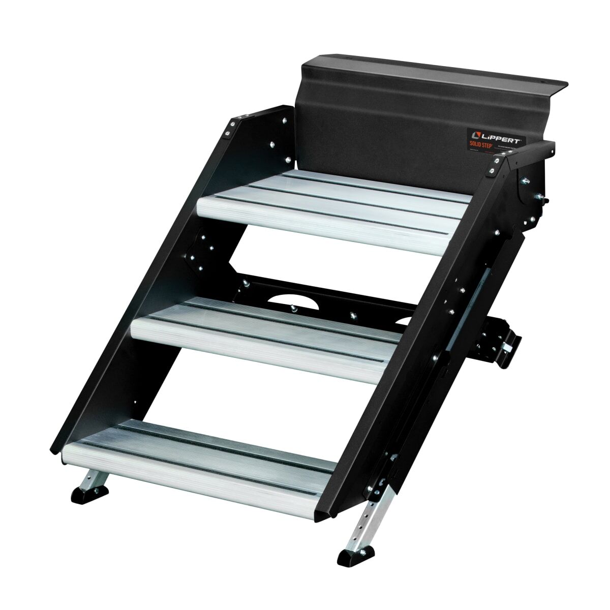 Lippert Entry Step, SolidStep  3.0, 3 Manual Fold-Up Steps, With 8 in Rise - 791572