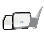 K-Source Exterior Towing Mirror, 4-5/8 in x 6 in, Extends 4-5/8 in, Black, Set of 2 - 81810