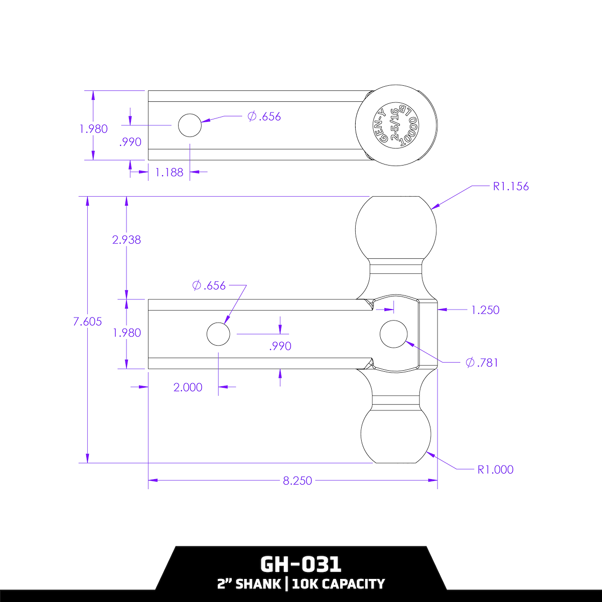 GEN-Y Hitch Adjustable Ball Mounts GH-031 product image 3