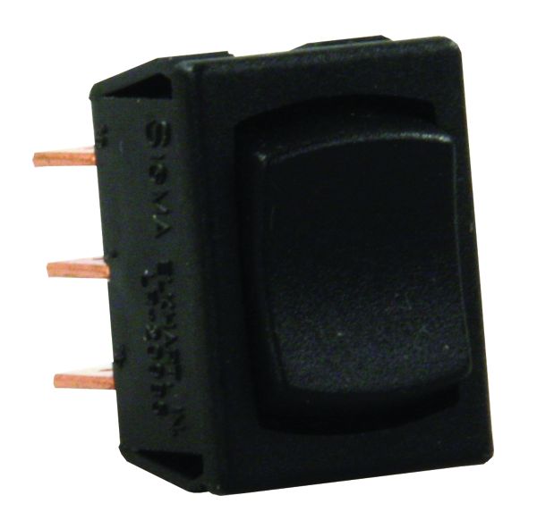 JR Products Multi Purpose Switch, 0.756 in x 0.508 in Cutout, 0.745 in x 0.500 in (Switch), Black - 13725