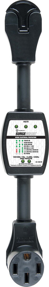 SouthWire Corp. Surge Protector, 50 amp, 4200 Joules Of Power Surge Protection, 120/240 V - 44270