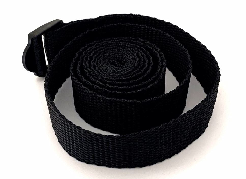 JR Products Battery Box Strap, 54 in Length, Black, With Chrome Plated Hardware - 17544