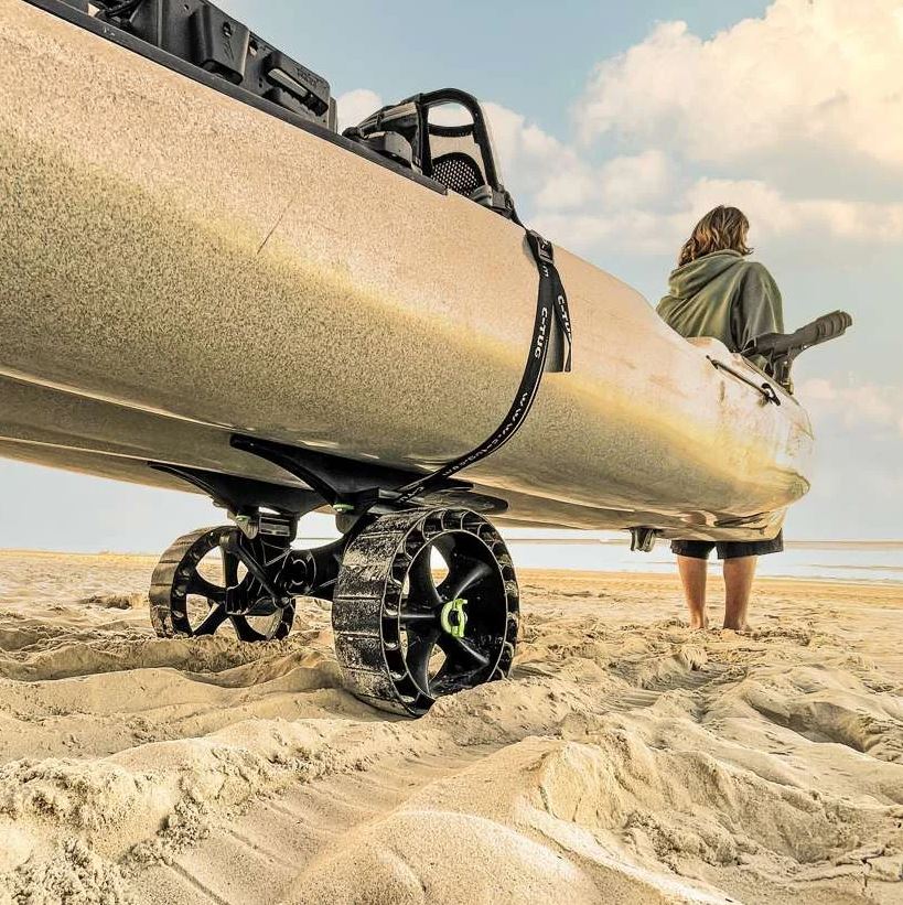 Railblaza Kayak/Canoe Carrying Cart Hull Rail, 20 in Length, Black, Set Of 2 - 50-0012-71