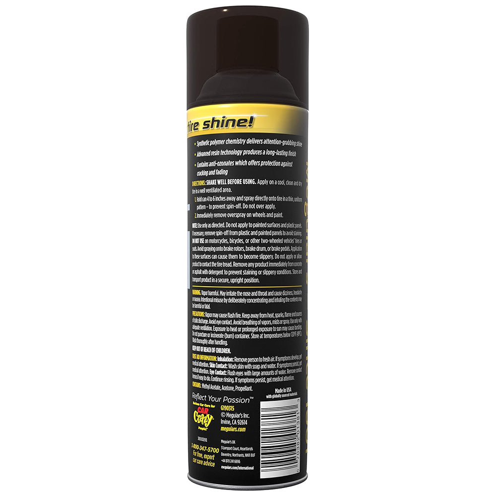 Meguiars Tire Dressing, 15 oz Aerosol Can - G190315