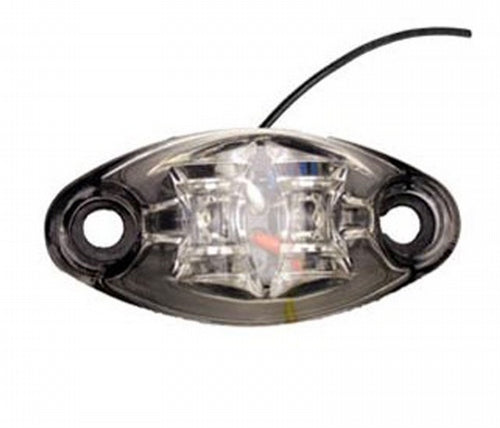 Valterra Clearance Light, LED, 2-5/8 in Length x 1-1/4 in Width x 3/4 in Depth, Clear Lens/Red LED - DG52441VP