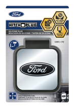 Plasticolor Trailer Hitch Cover, For 2 in Receivers, Black/Silver - 002307R01