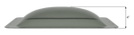 Icon Skylight, 4 in High Bubble Type Dome, For 22 in Length x 14 in Width Opening, 26 in Length x 18 in Width Flange - 12080