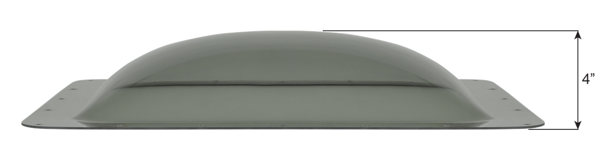 Icon Skylight, 4 in High Bubble Type Dome, For 22 in Length x 14 in Width Opening, 26 in Length x 18 in Width Flange - 12080