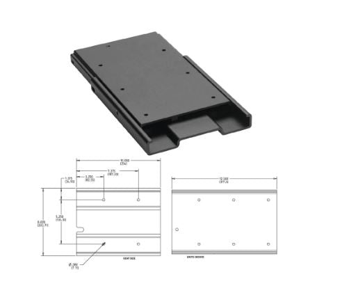 Minn Kota Trolling Motor Mount, MKA-16-03, Black, Aluminum - 1854035