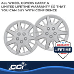 Coast2Coast Wheel Cover, 16 in, 7 Split Spoke, Spring Steel Clip, Set Of 4 - IWC18916S