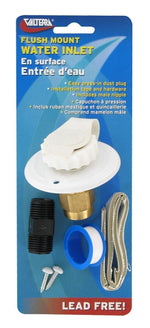 Valterra Fresh Water Inlet, 1/2 in Female Pipe Thread Inside Connection, 2-3/4 in Flange, 2-3/4 in Overall Diameter - A01-0171LFVP