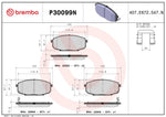 Brembo Brake Pads P30099N product image 2