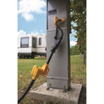 Camco Power Cord Adapter, For Providing Up To 45 amp To RV From 15 amp and 30 amp Outlets, 50 amp - 55025