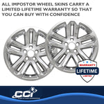 Coast2Coast Wheel Skin, 18 in, 5 Split Spokes, Chrome, Set Of 4 - IWCIMP370X