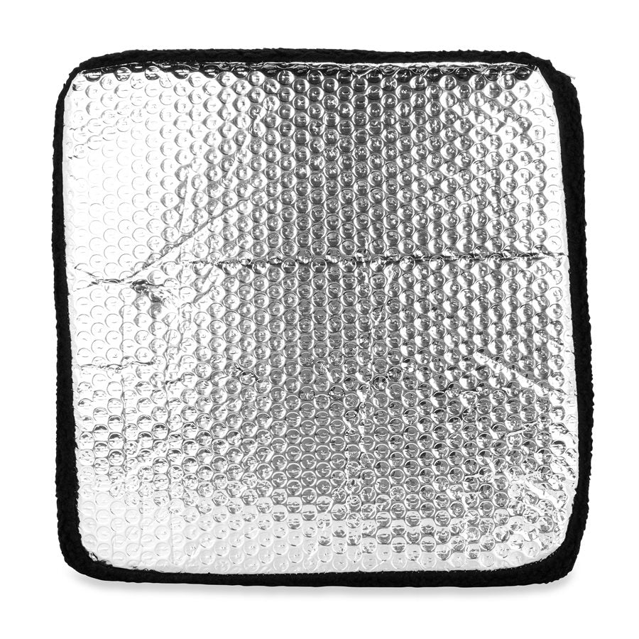 Camco Roof Vent Insulation, For 14 in x 14 in Vents, 2-3/4 in Foam With Reflective Backing And Synthetic Fleece Layer, Black - 45196